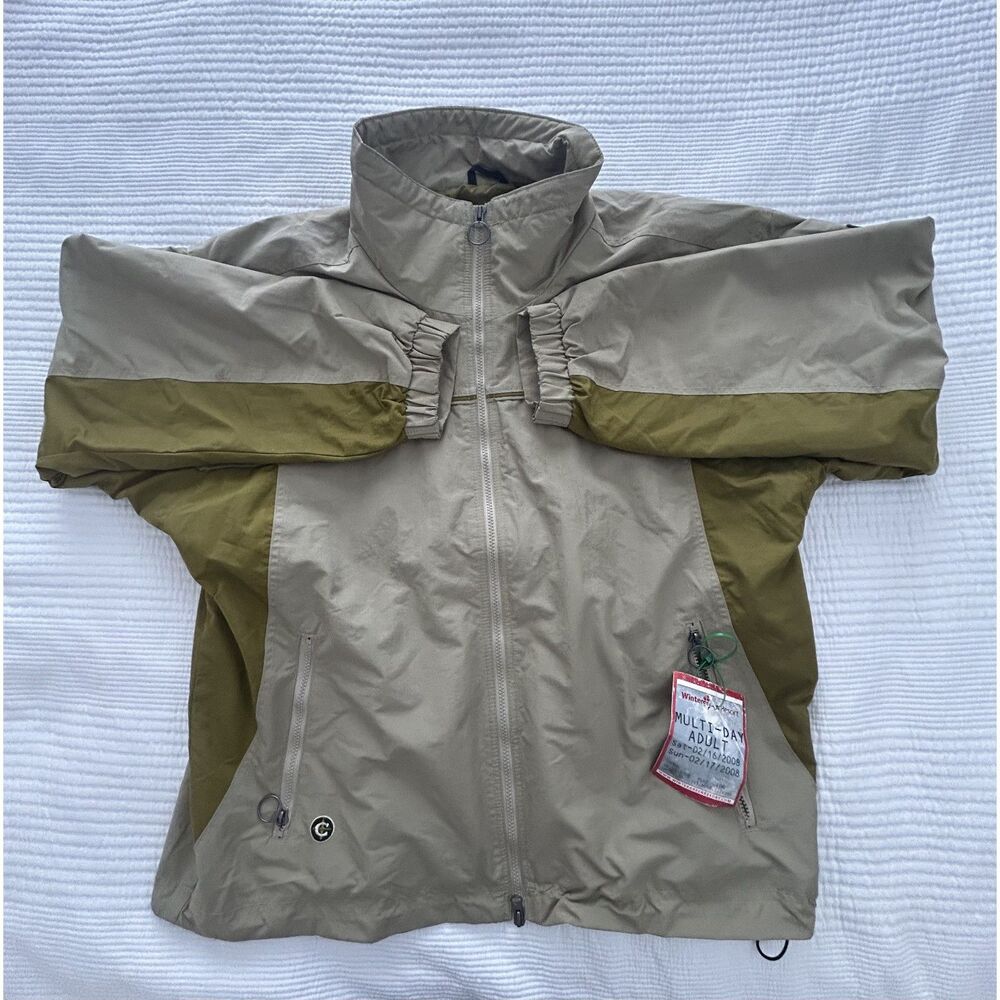 Vintage Columbia Convert Ski Jacket Mens XL Beige Olive Gorpcore Snowboard Y2K